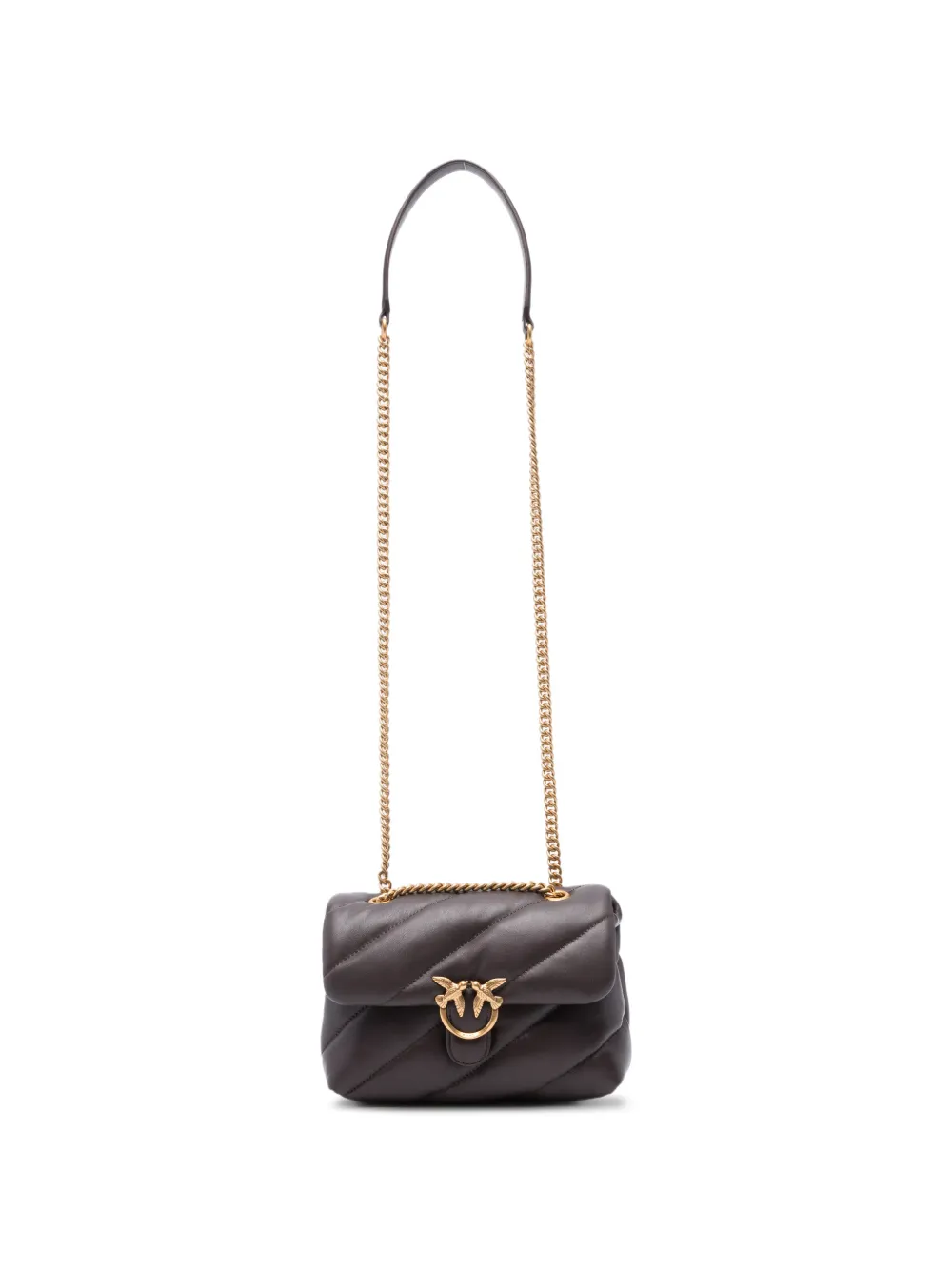 PINKO small Love Mini quilted cross body bag - Braun