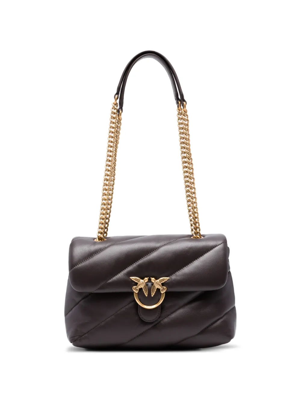 PINKO small Love quilted shoulder bag - Marrone