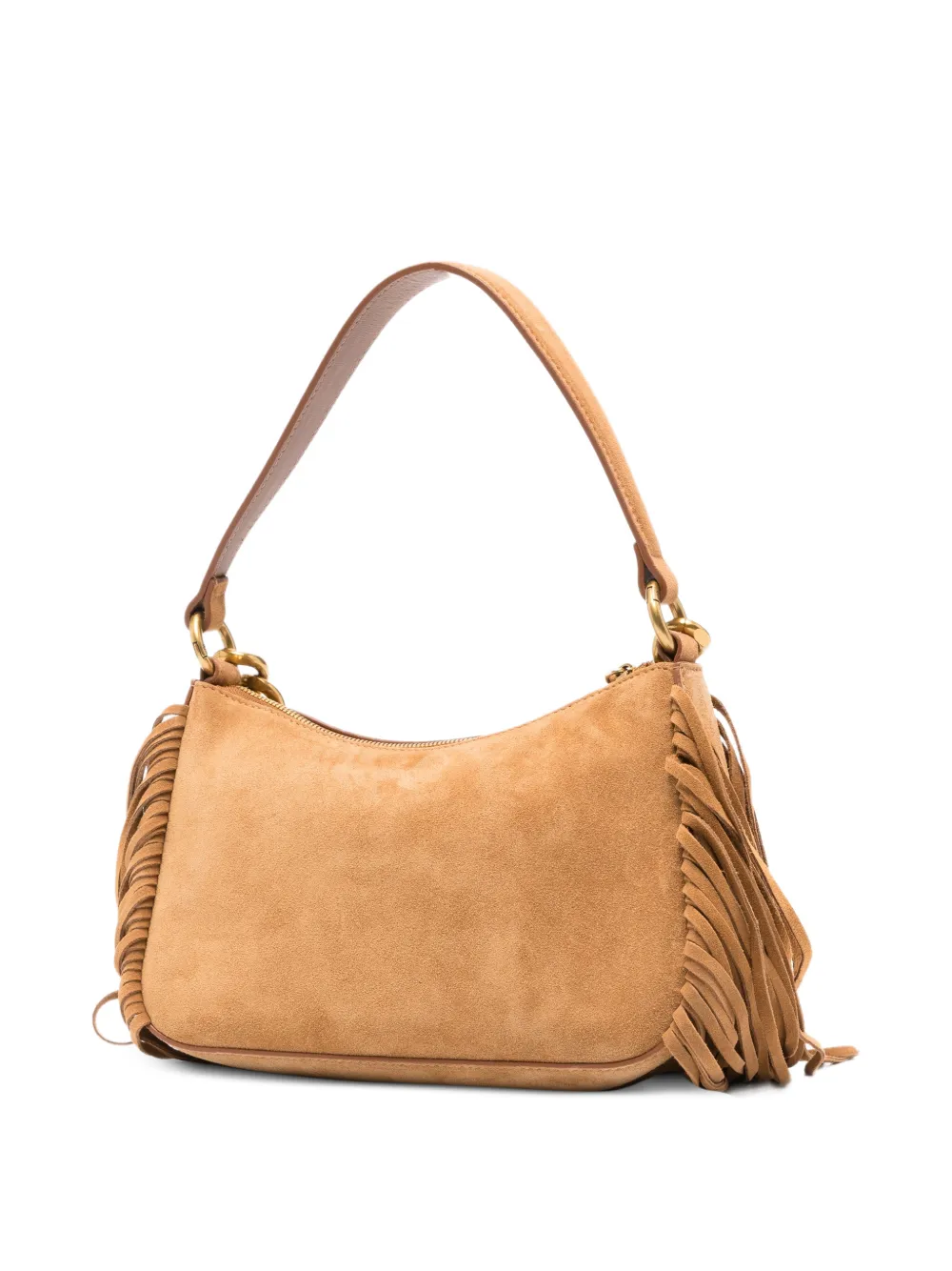 TWINSET Schoudertas met franje en schakelketting Bruin