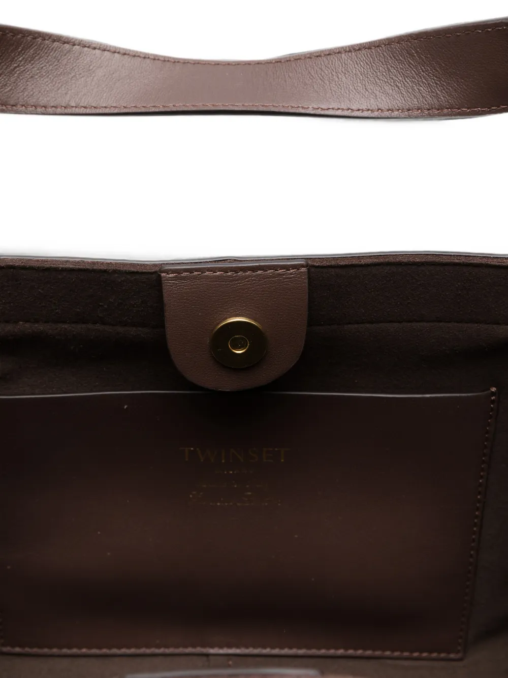 TWINSET shopper met suède vlakken Bruin