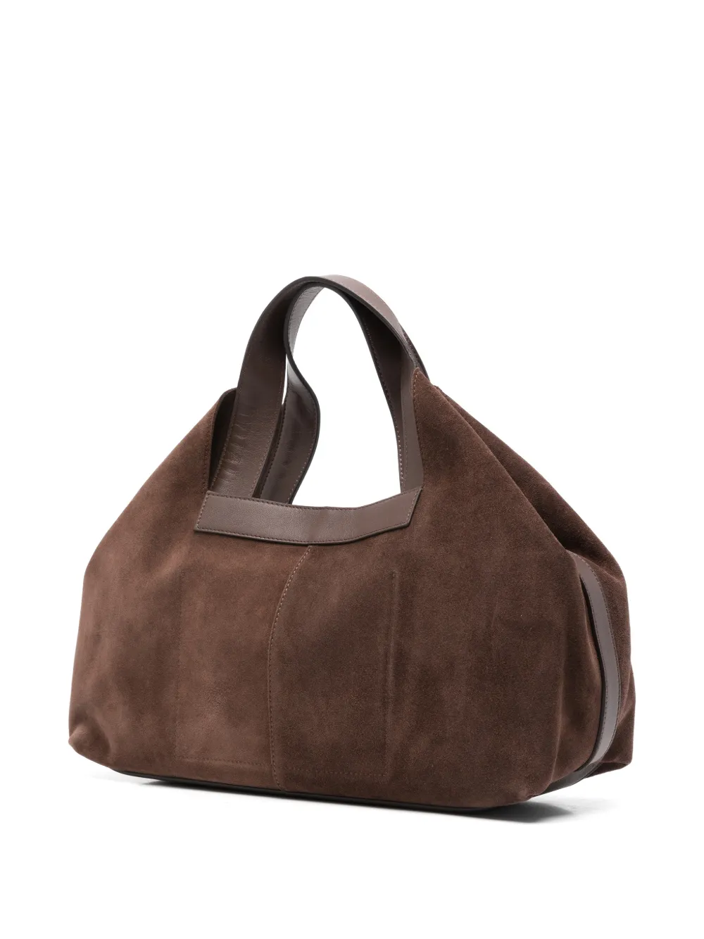 TWINSET shopper met suède vlakken Bruin