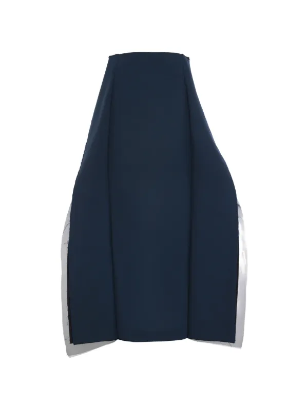 A.W.A.K.E. Mode High-waisted Panelled Maxi Skirt in Blue