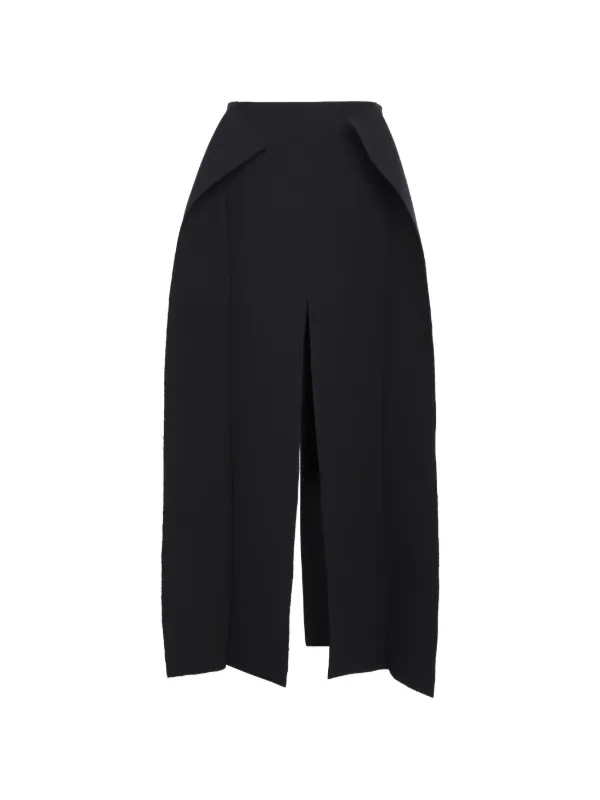 A.W.A.K.E. Mode Panelled Slit-detail Maxi Skirt in Black