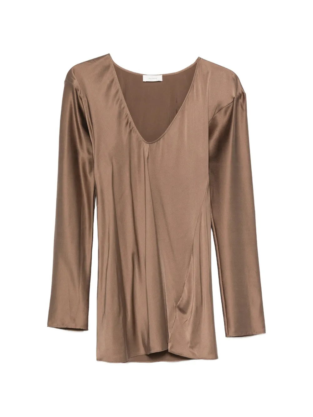 RUOHAN V-neck long-sleeve top - Marrone