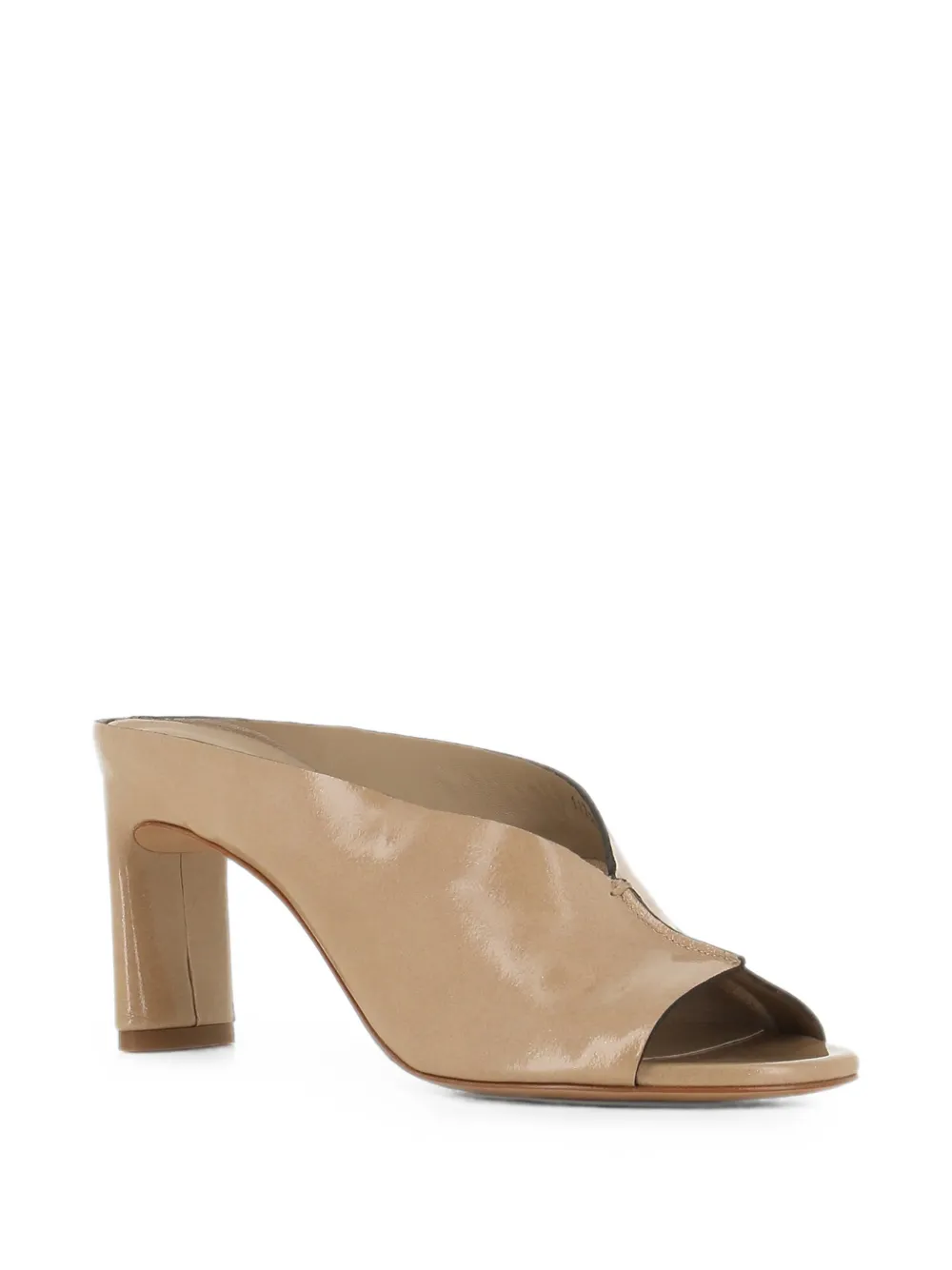Del Carlo Metis patent-leather sandals Beige