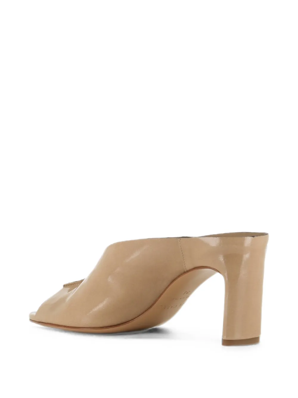 Del Carlo Metis patent-leather sandals Beige