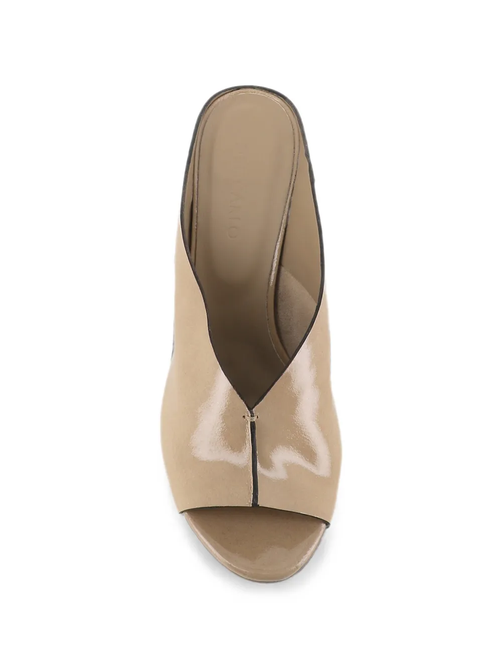 Del Carlo Metis patent-leather sandals Beige