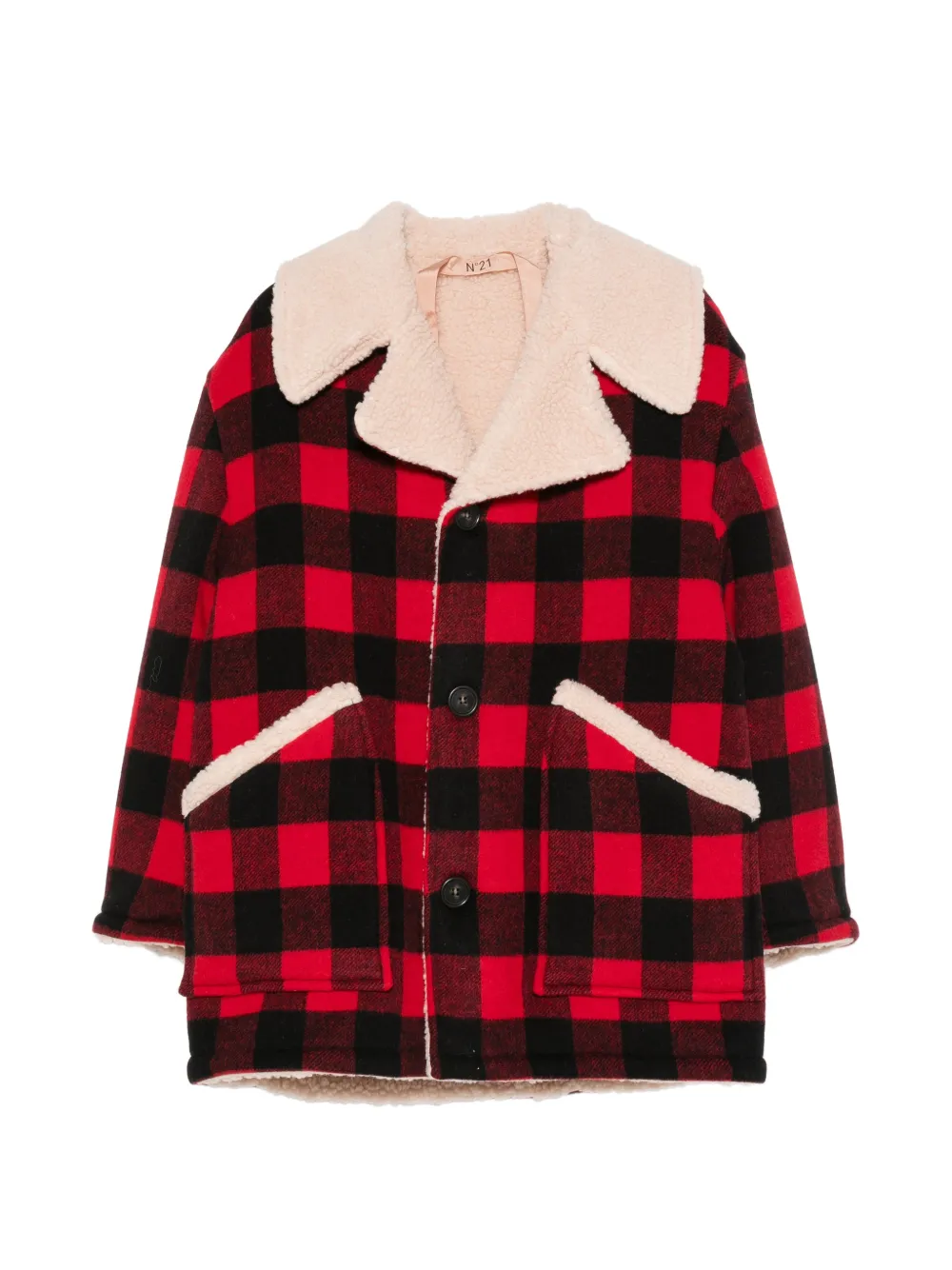 Nº21 check jacket - Red