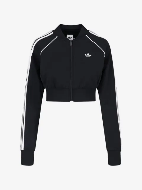adidas chamarra deportiva corta con rayas laterales