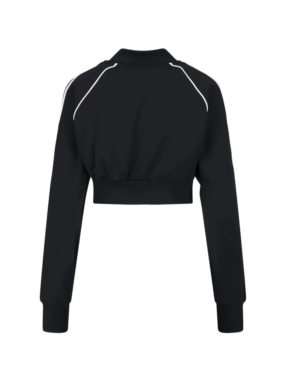 adidas stripe-detail cropped sweatshirt Zwart