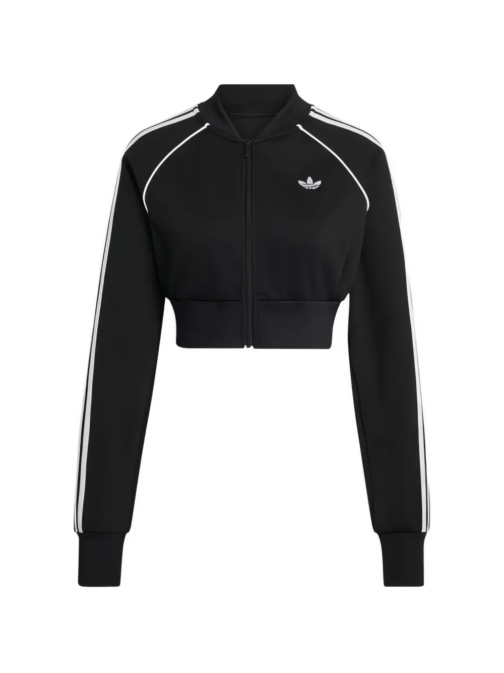 adidas stripe-detail cropped sweatshirt