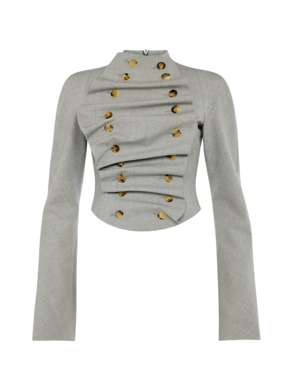 A.W.A.K.E. Mode Bib-front Structured Jacket in Grey
