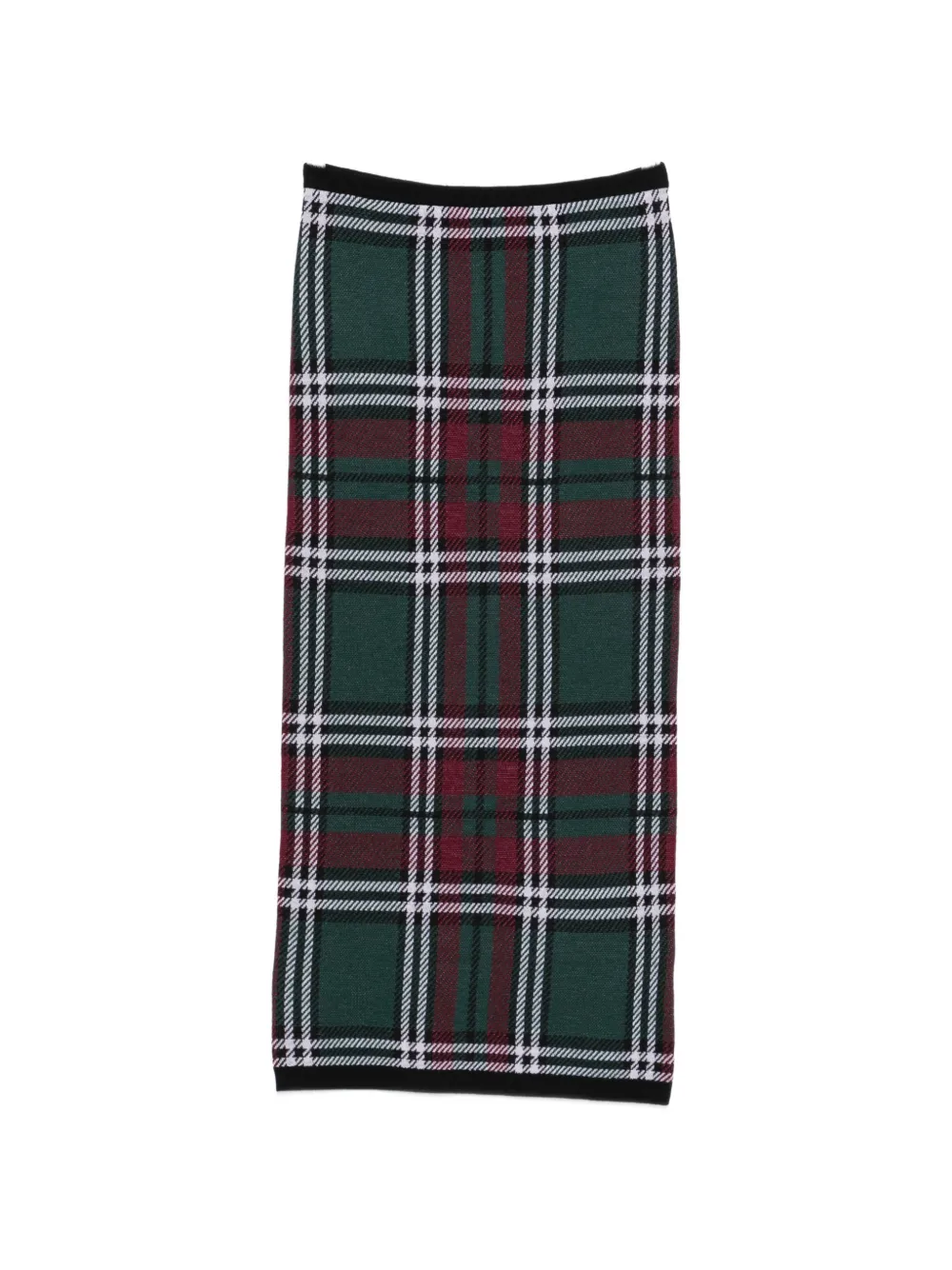 Nº21 check-pattern midi skirt - Verde