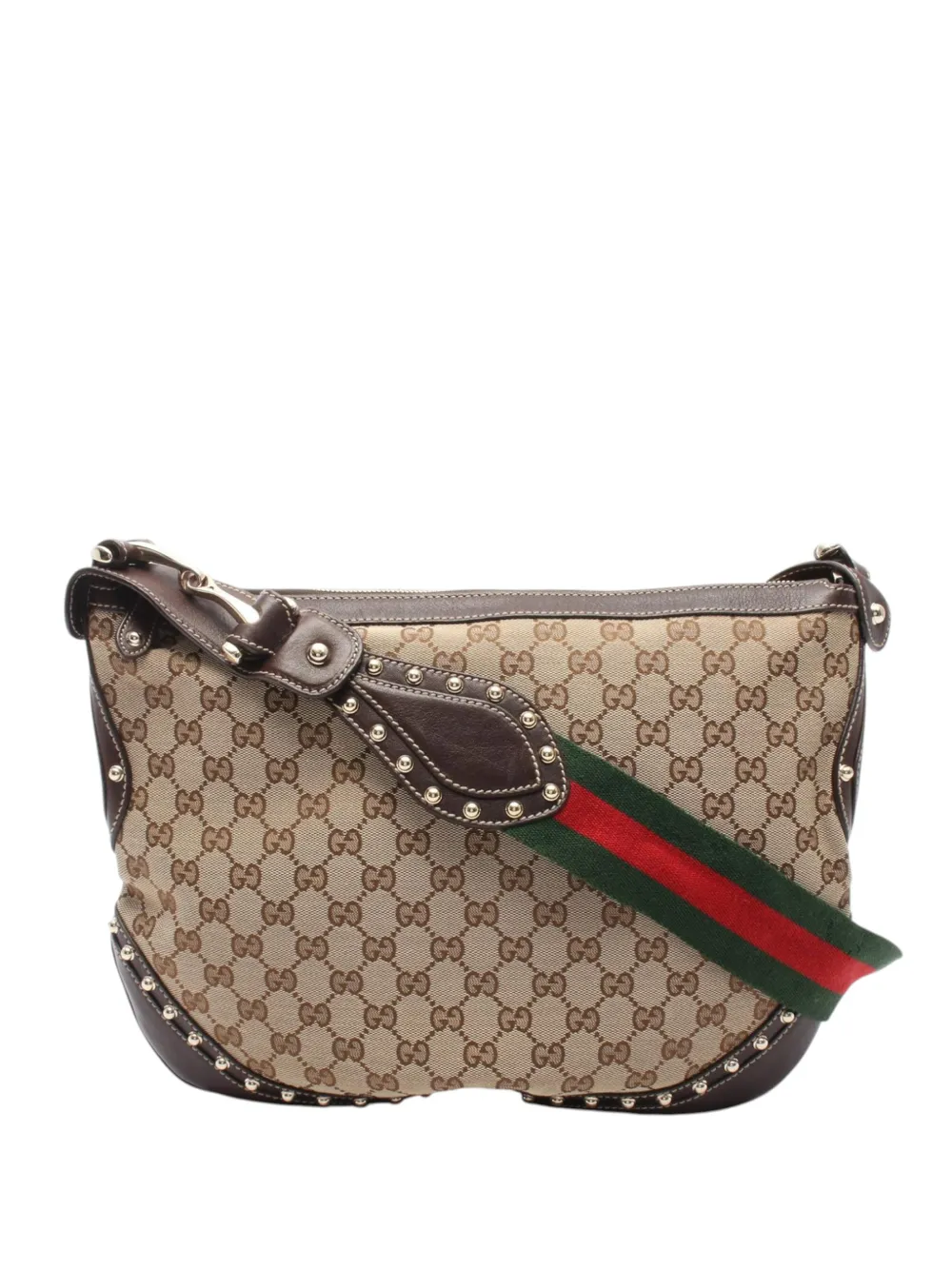 Gucci Pre-Owned 2000-2015 GG Canvas Studded Pelham crossbody bag - Toni neutri