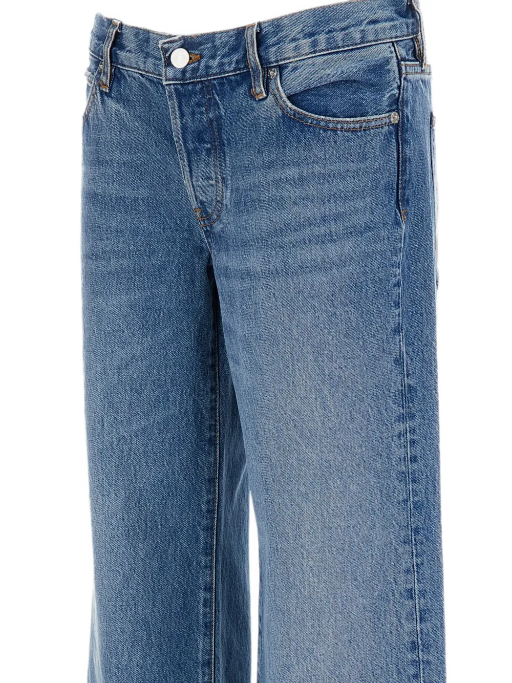 FRAME The Pixie Gray jeans met wijde pijpen Blauw