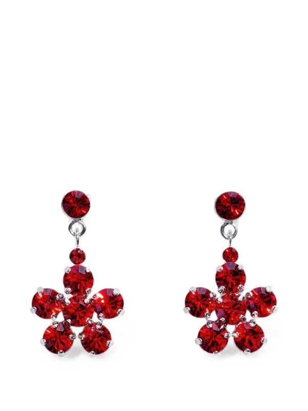 Simone Rocha Daisy-shaped Dangle Earrings in Silver