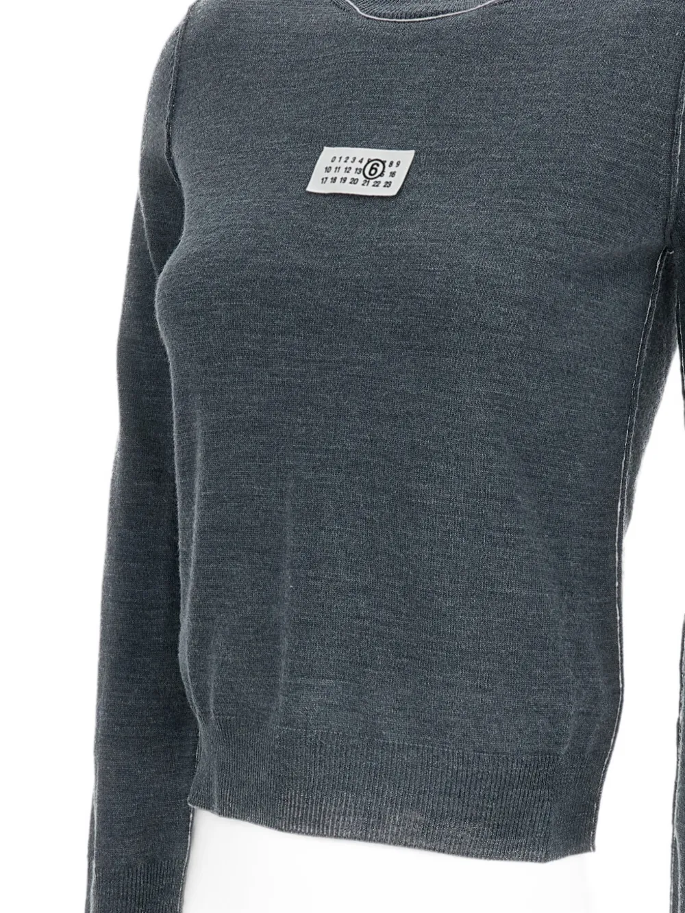 MM6 Maison Margiela Trui met logopatch Grijs