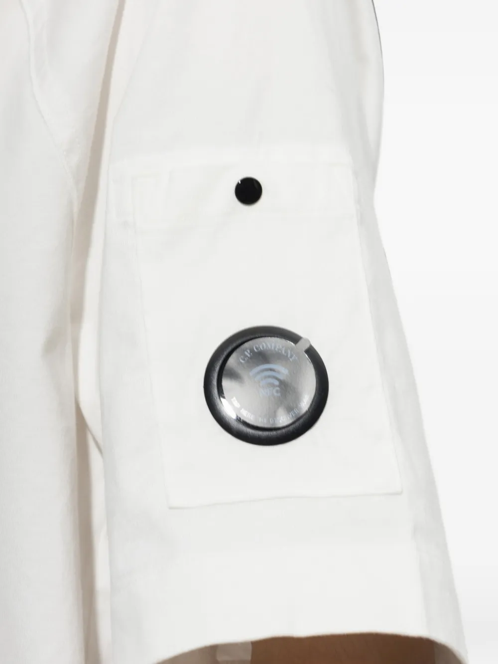 C.P. Company T-shirt met raglan mouwen en Lens-detail Wit