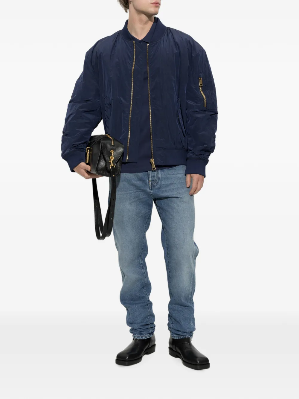 Balmain Poloshirt met geborduurd logo Blauw