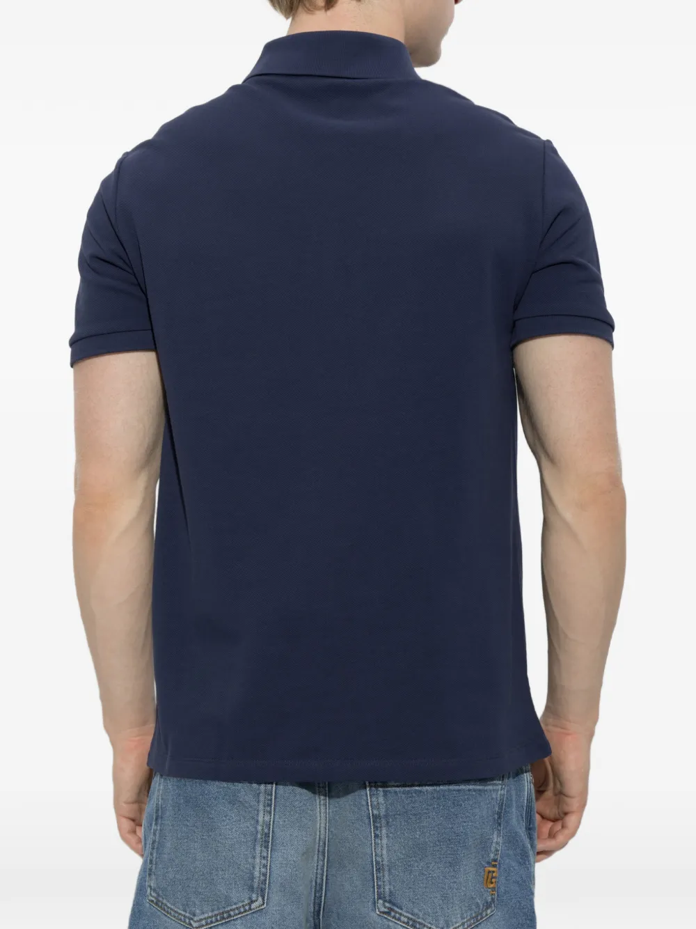 Balmain Poloshirt met geborduurd logo Blauw