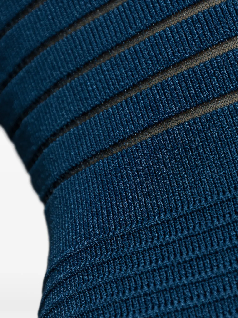 Balmain Ribgebreide jurk Blauw