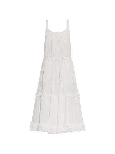 Balmain ruffled tiered midi dress