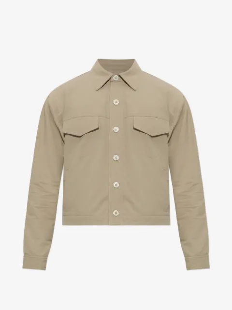 Balmain button-fastening pocket-detail overshirt