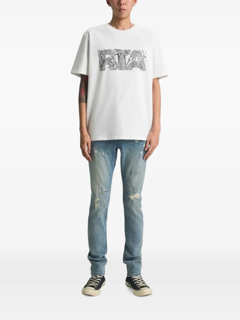 RTA Clayton gerafelde broek Blauw