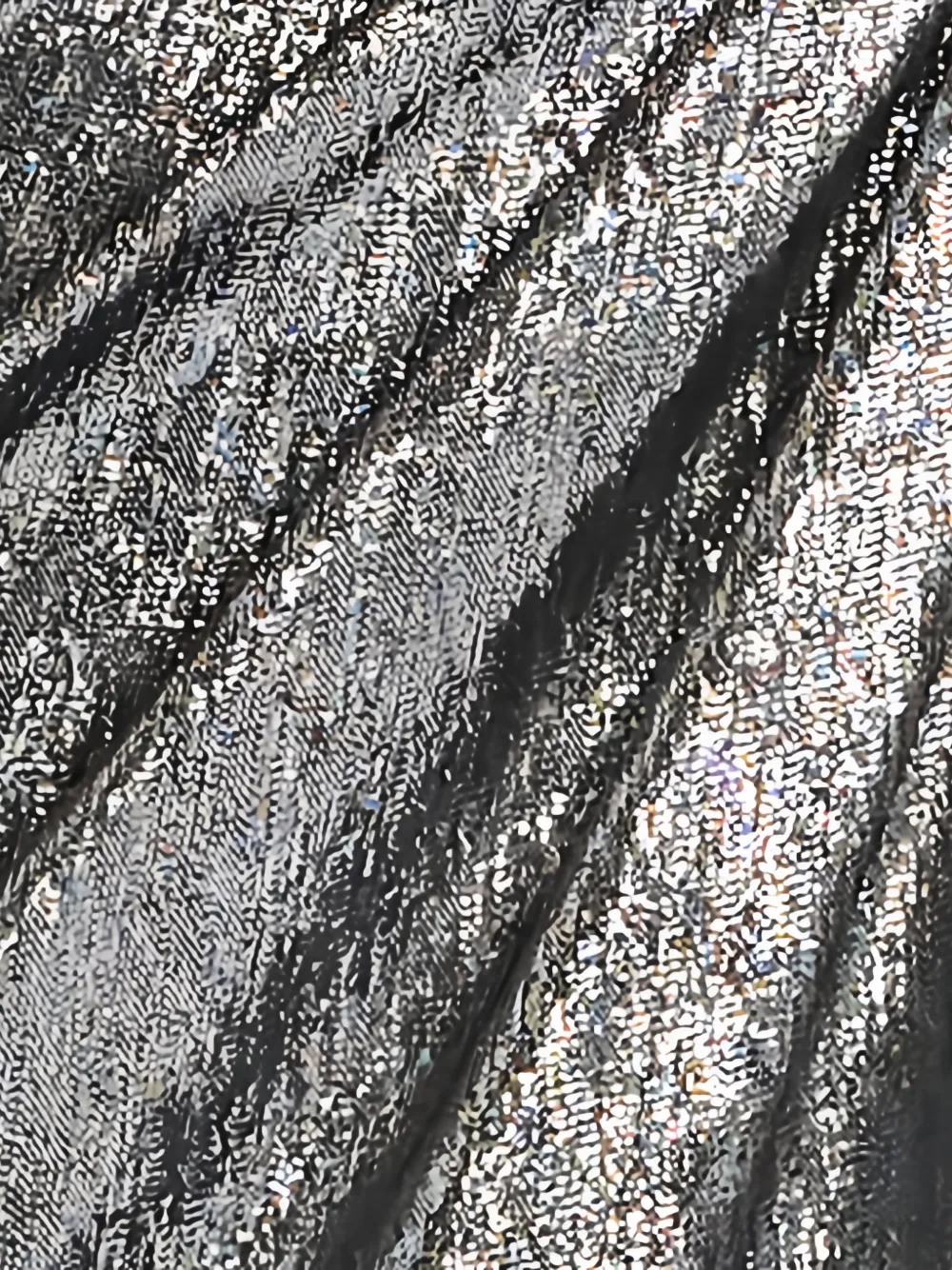 Tadashi Shoji Zeka asymmetrische metallic maxi-jurk Zilver