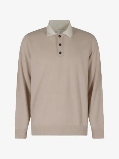 Eleventy Langärmeliges Poloshirt