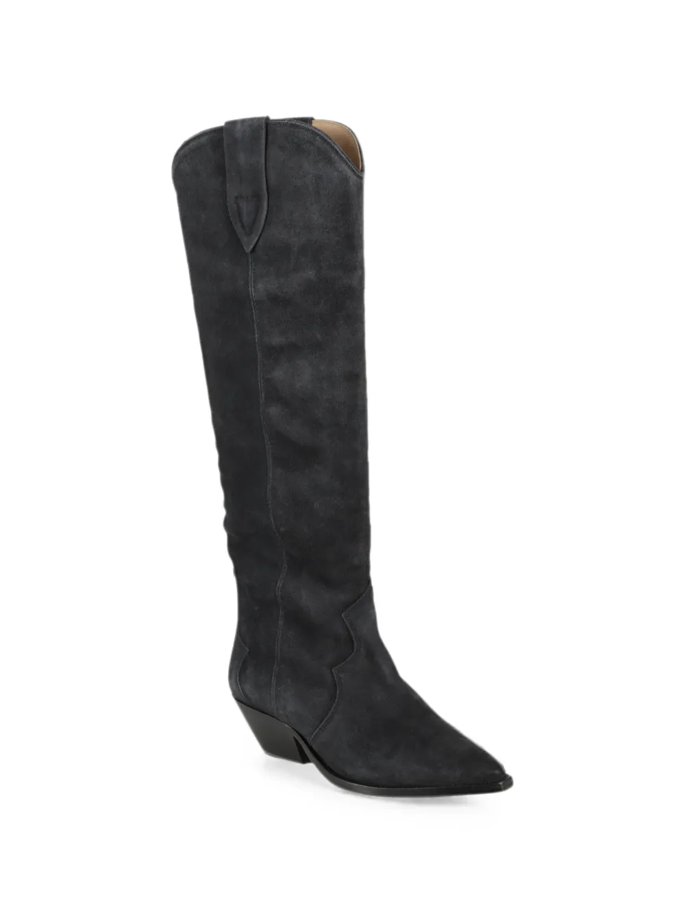 ISABEL MARANT Denvee suede cowboy boots Zwart