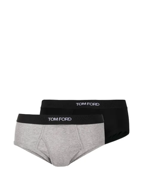 TOM FORD set de dos calzoncillos con logo en la cinturilla