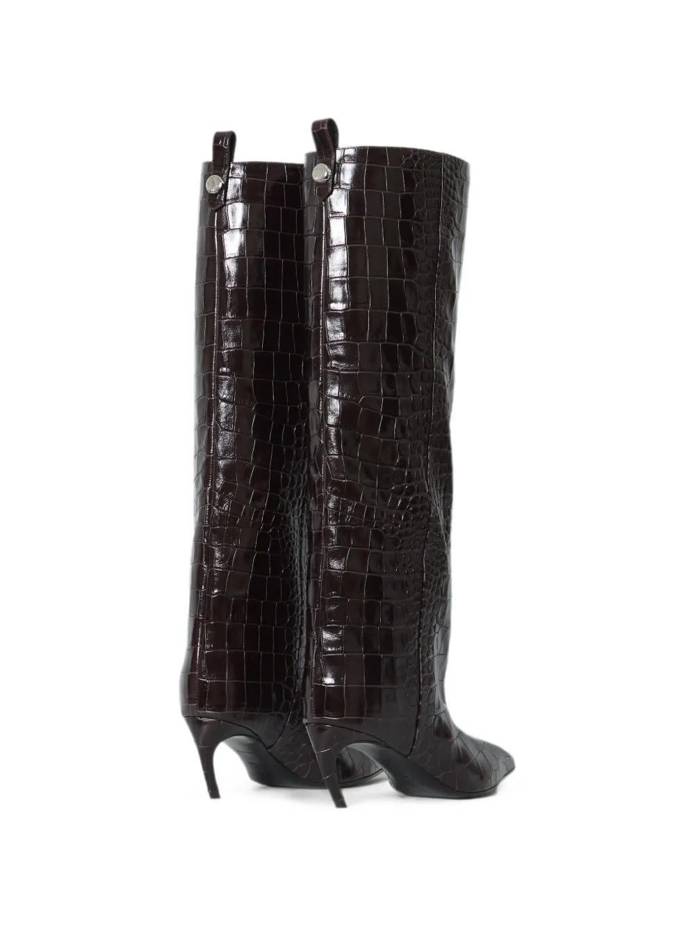 The Attico Lea croc-print pointed boots Bruin