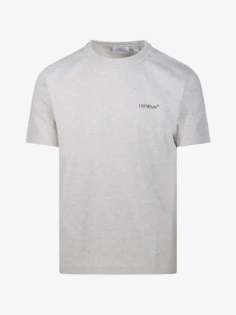Off-White T-Shirt mit Logo-Print