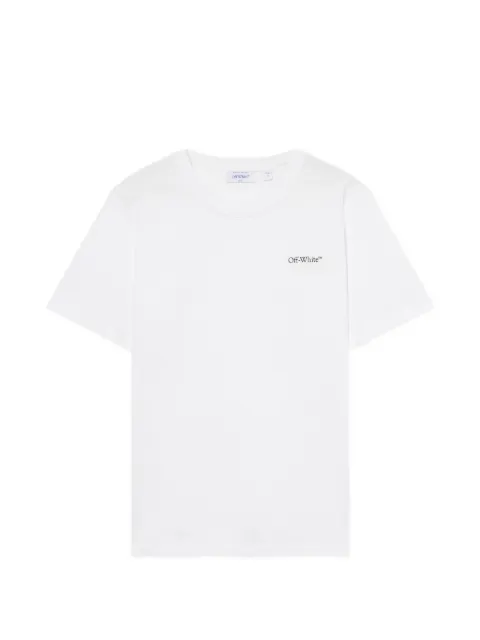 Off-White T-Shirt mit Logo-Print