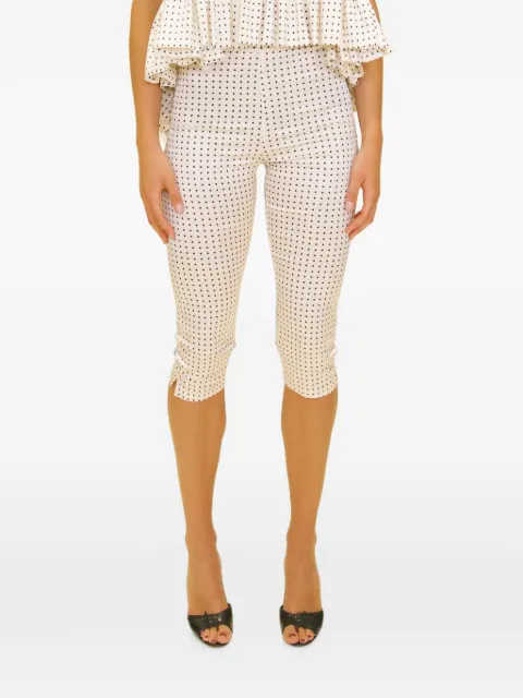 AZEEZA Shreya polka-dot cropped trousers