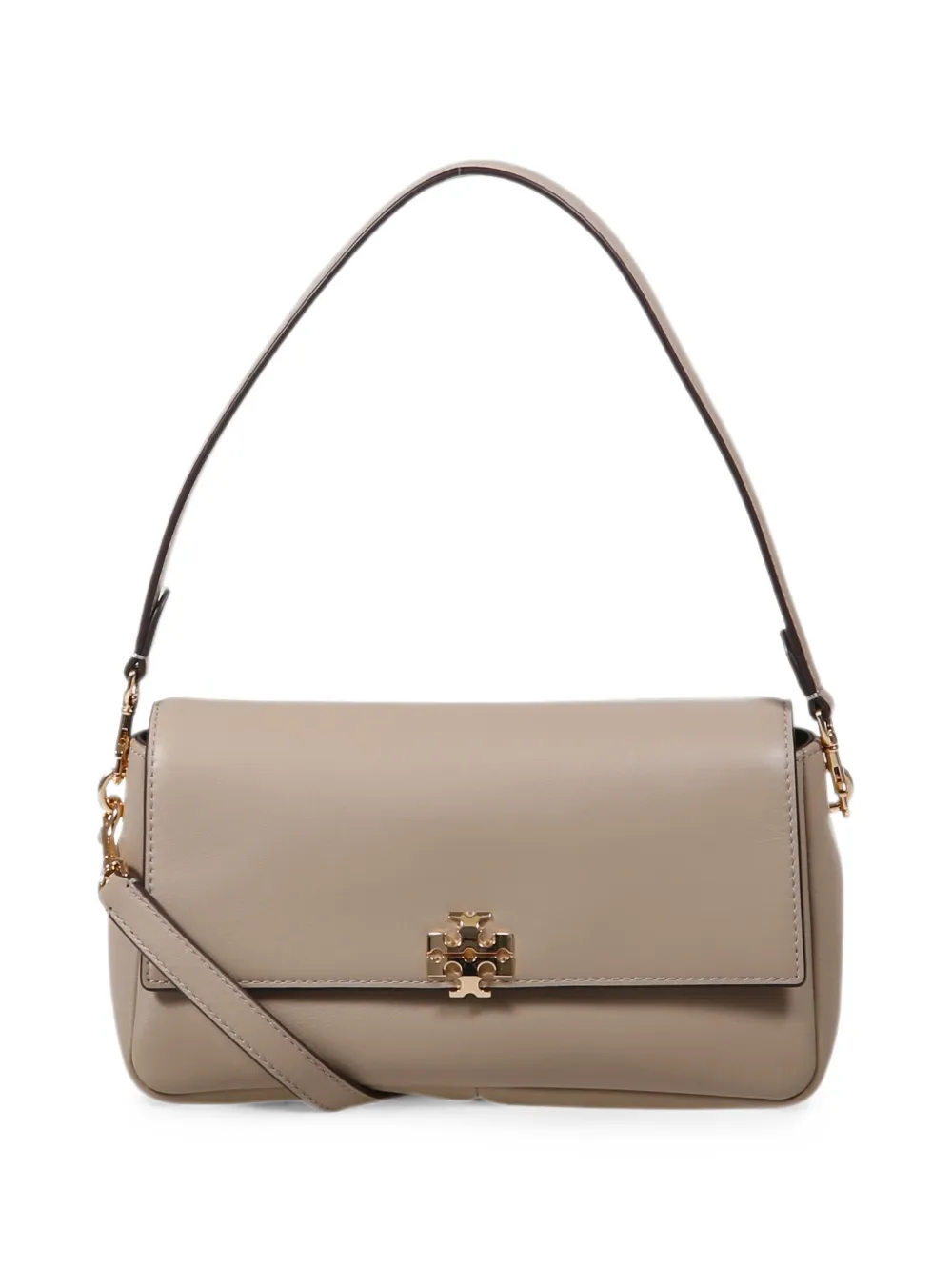 Tory Burch small Charlie logo-plaque shoulder bag - Toni neutri