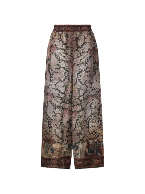 Pierre-Louis Mascia Aloes patterned-jacquard palazzo pants
