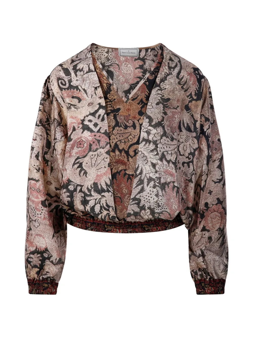 Pierre-Louis Mascia Aloes floral-pattern blouse - Gold