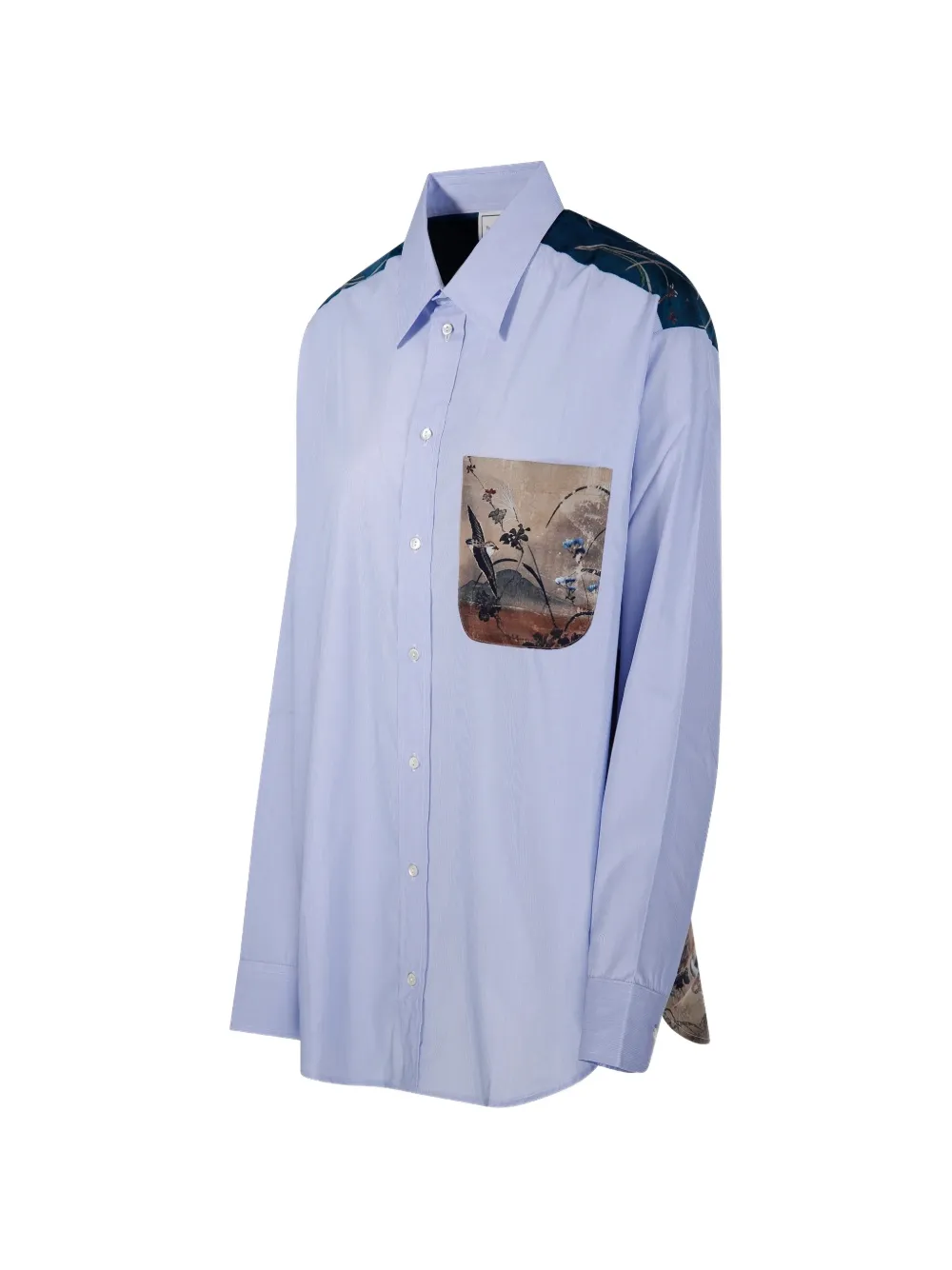 Pierre-Louis Mascia Alorhi blouse met grafische print en vlakken Blauw