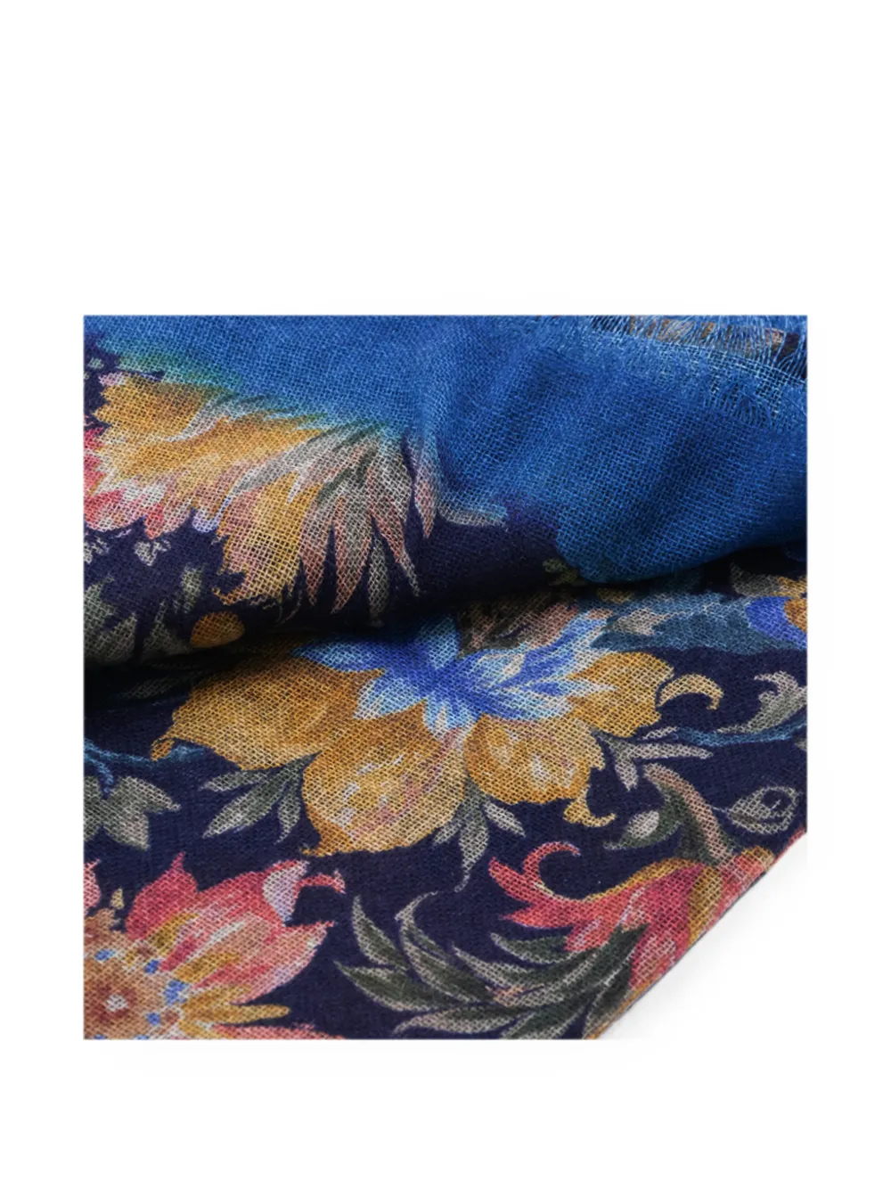 ETRO Kasjmier sjaal met bloemenprint Blauw