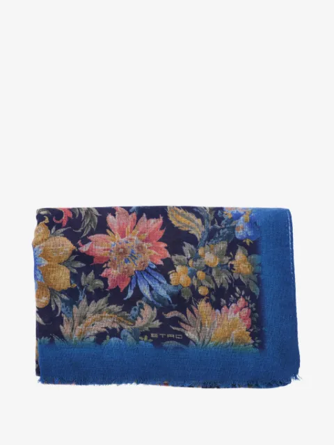 ETRO cashmere floral-print scarf