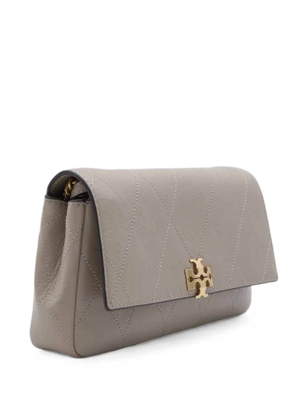 Tory Burch Charlie gewatteerde crossbodytas met ketting Beige