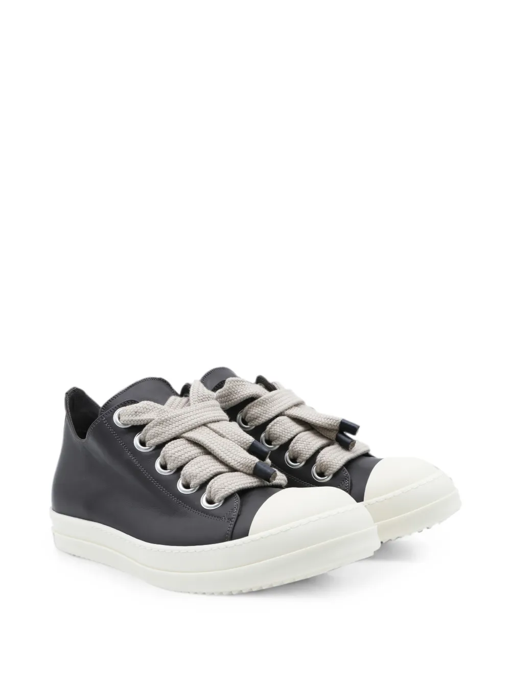 Rick Owens Jumbolace leather sneakers Zwart