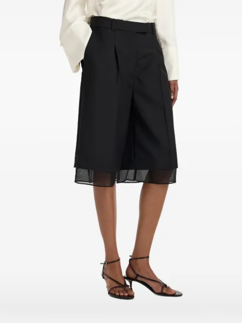 Róhe organza-insert tailored shorts