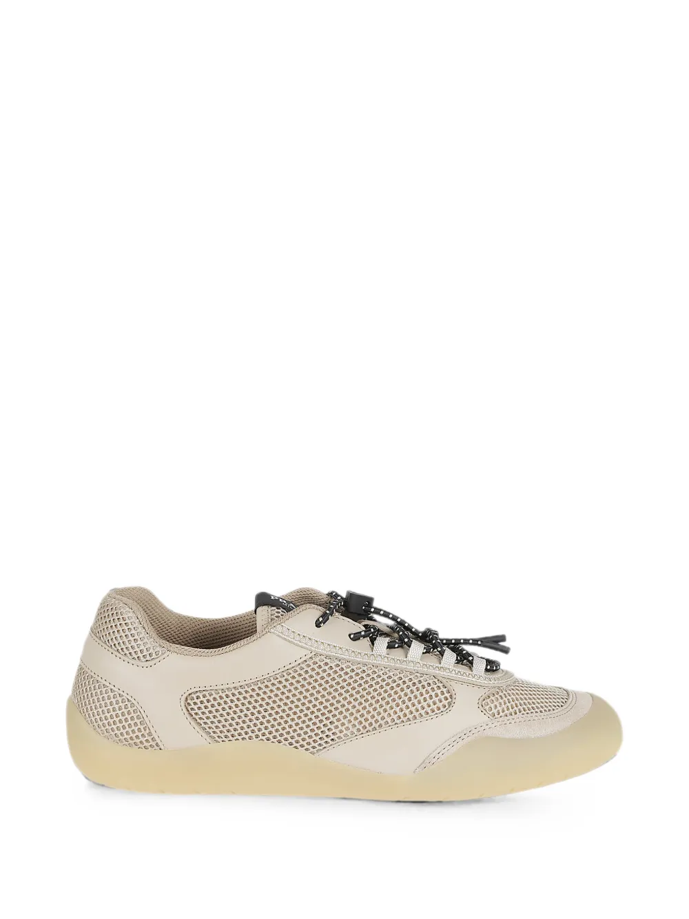 Prada Speedrock leather-trim sneakers Beige