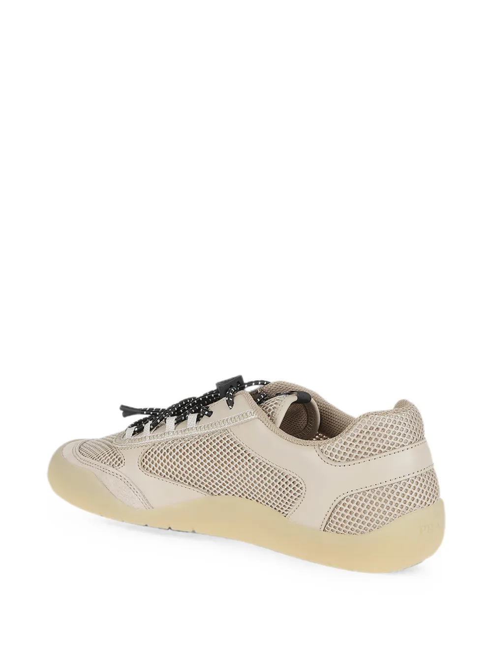 Prada Speedrock leather-trim sneakers Beige