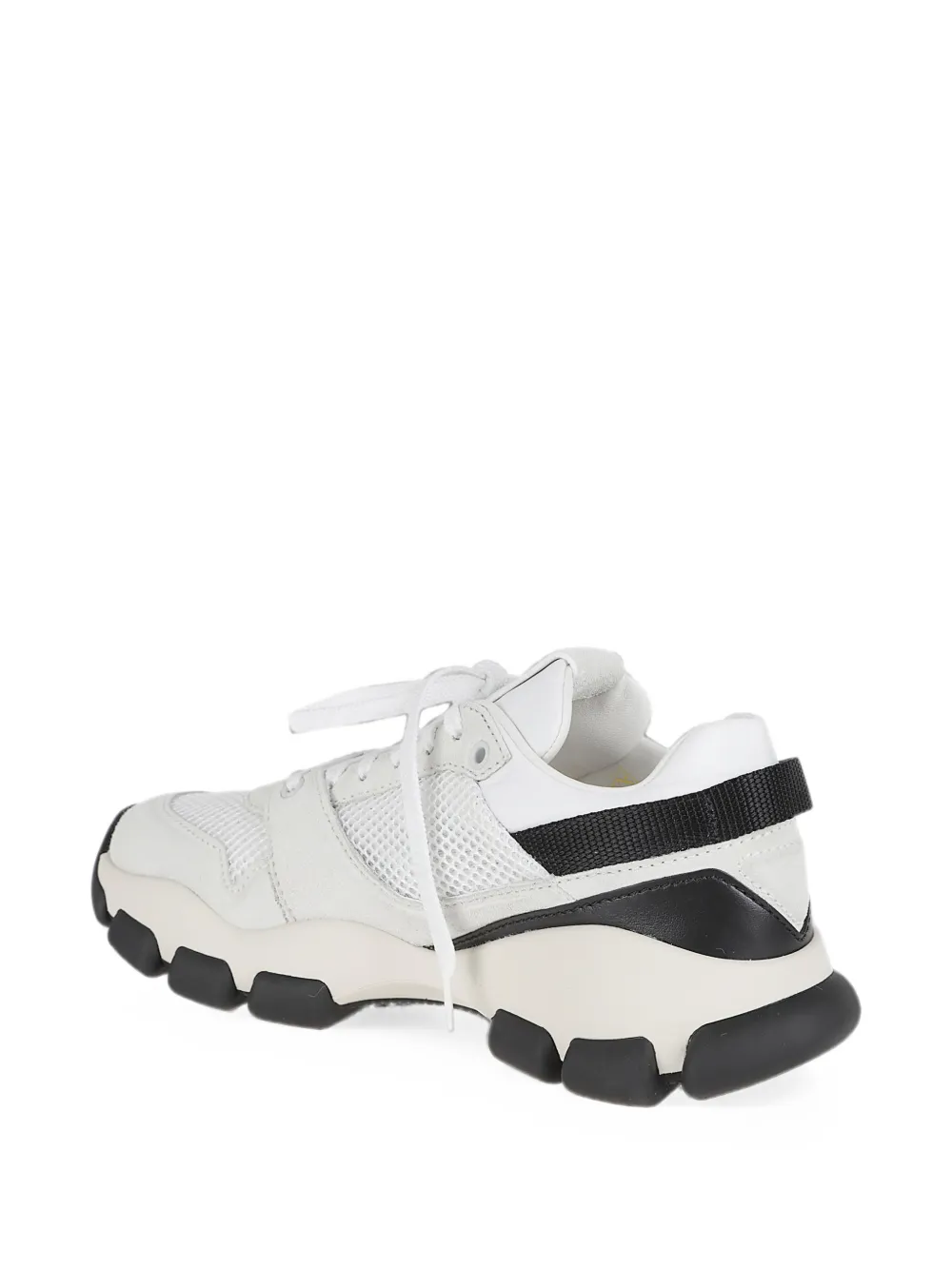 Prada triangle-logo panelled sneakers Wit