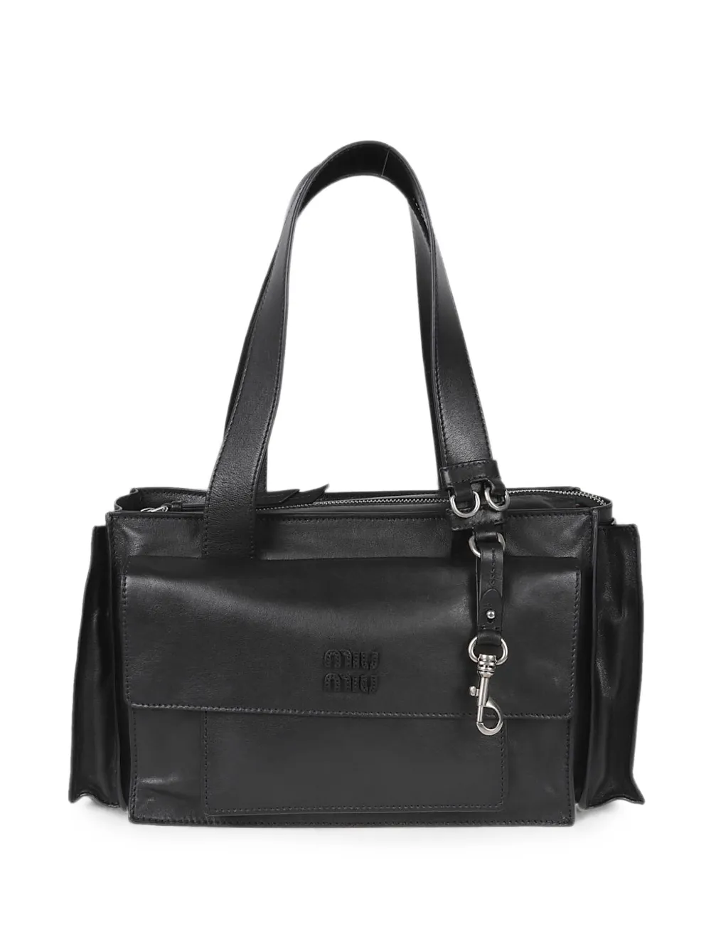Miu Miu Utilitaire pocket-detail tote bag - Nero