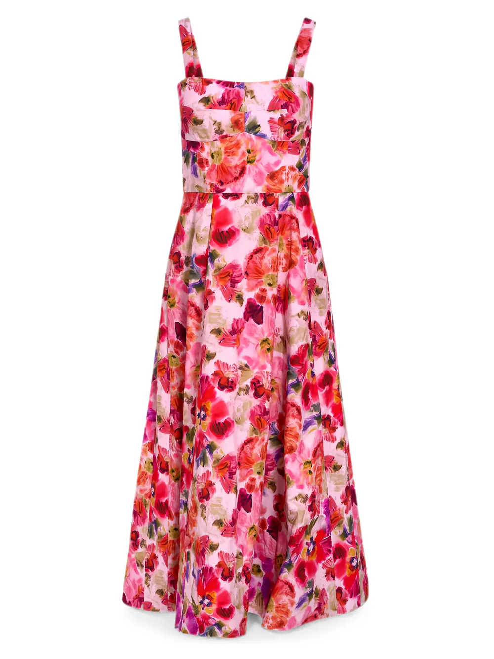 Saloni Midi-jurk met bloemenprint Roze